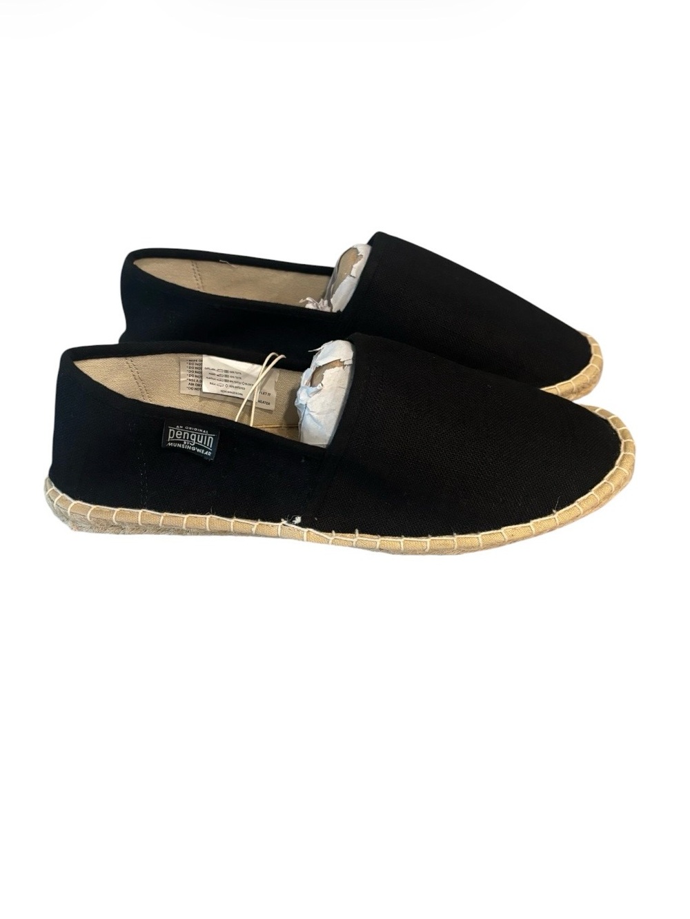 Original Penguin Black Canvas Espadrille Slip-Ons